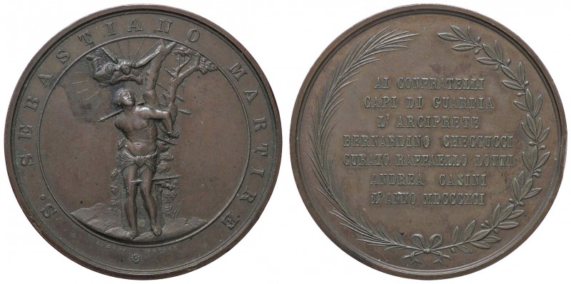 MEDAGLIE - CITTA' - Firenze - Medaglia 1891 - La misericordia ai confratelli cap...