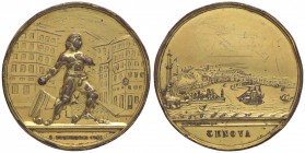 MEDAGLIE - CITTA' - Genova - Medaglia 1746 AE dorato Ø 54 Colpetti
BB-SPL