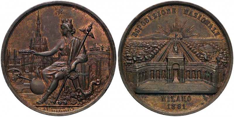 MEDAGLIE - CITTA' - Milano - Medaglia 1881 - Esposizione Nazionale ZI Opus: Ferr...