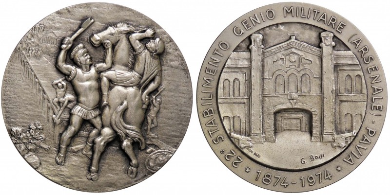 MEDAGLIE - CITTA' - Pavia - Medaglia 1974 - Centenario dell'arsenale (AG g. 128,...