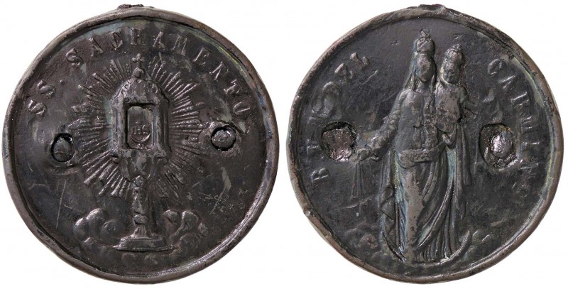 MEDAGLIE - CITTA' - Pavia - Medaglia Vergine del Carmine e SS Sacramento AE Ø 38...