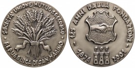 MEDAGLIE - CITTA' - San Marino - Medaglia 2001 - Società unione mutuo soccorso, 125 anni dalla fondazione (AG g. 109,1) Ø 60 Timbro sul bordo
FDC