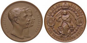 MEDAGLIE ESTERE - AUSTRIA - Francesco Giuseppe (1848-1916) - Medaglia 1854 - Nozze AE Opus: Setdan Ø 37 Colpetto
qFDC