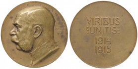 MEDAGLIE ESTERE - AUSTRIA - Francesco Giuseppe (1848-1916) - Medaglia 1914-1915 - Viribus Unitis AE Ø 60
SPL