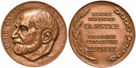 MEDAGLIE ESTERE - FRANCIA - Quinta Repubblica (1959) - Medaglia 1966 - Rene Cassin AE Opus: Lejeune Ø 68
SPL