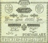 CARTAMONETA - EMISSIONI DELLE BANCHE AUSTRIACHE - Biglietti di banco della città di Vienna - 1.000 Gulden 01/01/1784 Gav. 21 RRR Strappetto laterale
...
