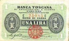 CARTAMONETA - TOSCANA - Banca Toscana di Anticipazioni e Sconto (24/04/1870) - Lira 24/04/1870
SPL