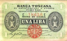 CARTAMONETA - TOSCANA - Banca Toscana di Anticipazioni e Sconto (24/04/1870) - Lira 24/04/1870
qSPL