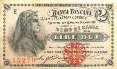 CARTAMONETA - TOSCANA - Banca Toscana di Anticipazioni e Sconto (24/04/1870) - 2 Lire 24/04/1870
qSPL