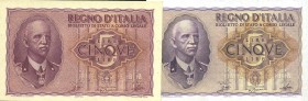 CARTAMONETA - BIGLIETTI DI STATO - Vittorio Emanuele III (1900-1943) - 5 Lire 1940 e 1944 Lotto di 2 biglietti
SPL+÷FDS