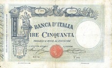 CARTAMONETA - BANCA d'ITALIA - Vittorio Emanuele III (1900-1943) - 50 Lire - Barbetti con matrice 13/11/1919 Alfa 144; Lireuro 3/30 R Stringher/Sacchi...