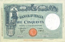 CARTAMONETA - BANCA d'ITALIA - Vittorio Emanuele III (1900-1943) - 50 Lire - Fascetto 31/03/1943 - Grande L Alfa 200; Lireuro 9A Azzolini/Urbini
SPL