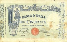 CARTAMONETA - BANCA d'ITALIA - Vittorio Emanuele III (1900-1943) - 50 Lire - Fascetto con matrice 22/04/1930 Alfa 178; Lireuro 5/14 Stringher/Cima
MB