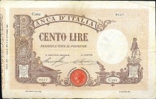 CARTAMONETA - BANCA d'ITALIA - Vittorio Emanuele III (1900-1943) - 100 Lire - Barbetti con matrice 01/07/1918 Alfa 300; Lireuro 15/28 Stringher/Sacchi...
