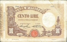 CARTAMONETA - BANCA d'ITALIA - Vittorio Emanuele III (1900-1943) - 100 Lire - Barbetti con matrice 15/08/1919 Alfa 304; Lireuro 15/32 Stringher/Sacchi...