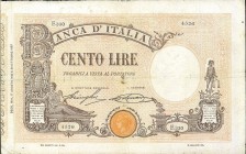 CARTAMONETA - BANCA d'ITALIA - Vittorio Emanuele III (1900-1943) - 100 Lire - Barbetti con matrice 17/08/1920 Alfa 309; Lireuro 15/37 Stringher/Sacchi...