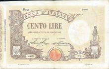 CARTAMONETA - BANCA d'ITALIA - Vittorio Emanuele III (1900-1943) - 100 Lire - Barbetti con matrice 23/02/1920 Alfa 307; Lireuro 15/35 Stringher/Sacchi...