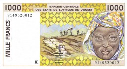 CARTAMONETA ESTERA - STATI DELL'AFRICA DELL'OVEST - 1.000 Franchi (1991-92) K Pick 711K Senegal
FDS