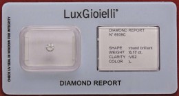 VARIE - Pietre preziose Diamante in confezione e con certificato LuxGioielli, ct 0,17
Ottimo