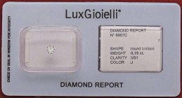 VARIE - Pietre preziose Diamante in confezione e con certificato LuxGioielli, ct 0,19
Ottimo