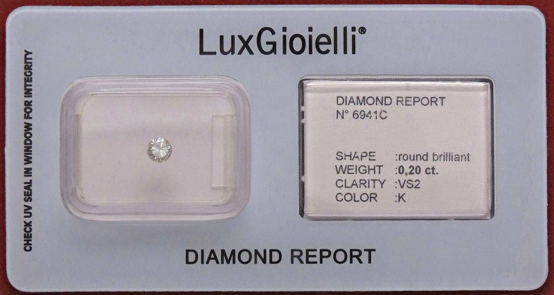 VARIE - Pietre preziose Diamante in confezione e con certificato LuxGioielli, ct...