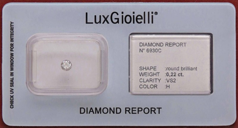 VARIE - Pietre preziose Diamante in confezione e con certificato LuxGioielli, ct...