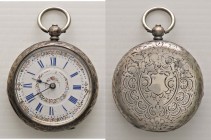 VARIE - Orologi da taschino A chiavetta, in AG, mm 42, con quadrante dipinto (privo di chiavetta)
Buono