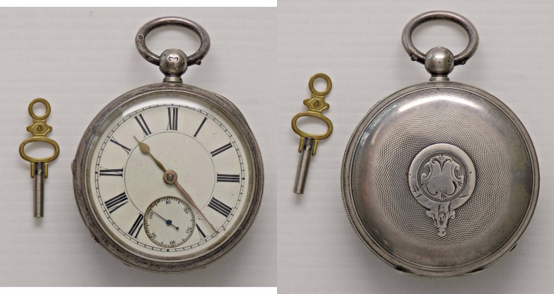 VARIE - Orologi da taschino A chiavetta, in AG, mm 54, da revisionare
Buono
