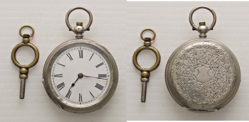 VARIE - Orologi da taschino A chiavetta, in AG900, mm 34
Buono