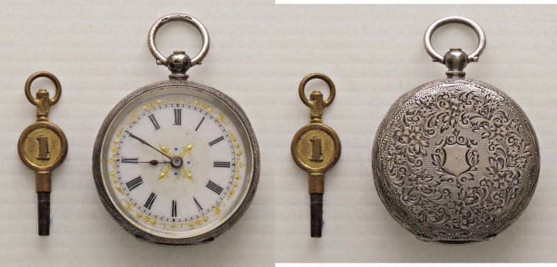 VARIE - Orologi da taschino A chiavetta, in AG935, mm 36
Buono