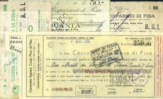 VARIE - Assegni Lotto di 14 biglietti dell'epoca Fascista, notati 2 della RSI
MB÷qSPL