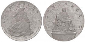 VARIE - Gettoni 1980 Rembrandt/Michelangelo (prova o progetto di medaglia o moneta?), AC, gr. 16,42, incisore P. Giampaoli
FDC