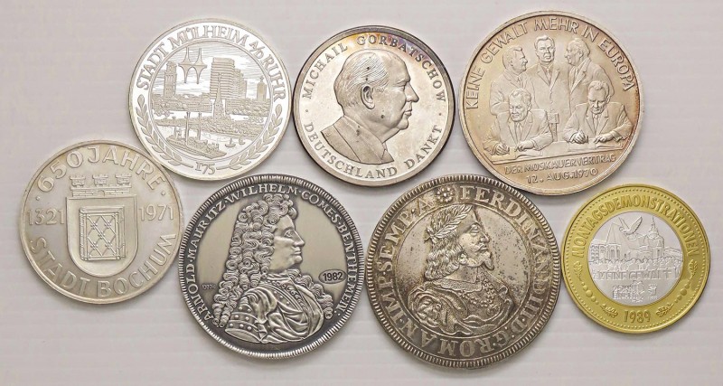 LOTTI - Medaglie Estere GERMANIA - Lotto di 7 medaglie in AG 999, gr. 141,61
FS