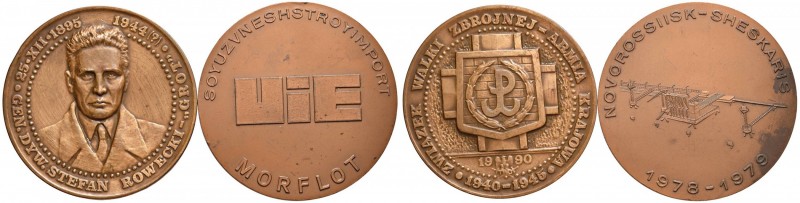 LOTTI - Medaglie Estere POLONIA - Lotto di 2 medaglie in AE di grande modulo (mm...