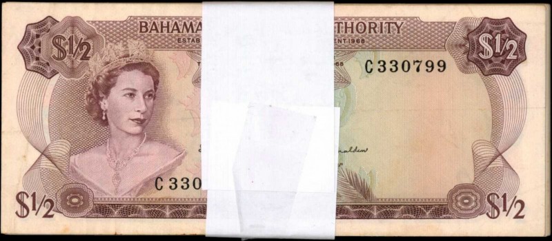 BAHAMAS. Bahamas Monetary Authority. 50 Cents, 1968. P-26a. Very Fine to About U...