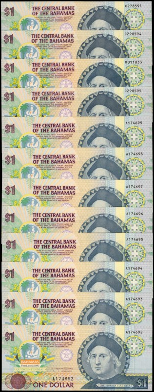 BAHAMAS. Central Bank of the Bahamas. 1 Dollar, 1974 (ND 1992). P-50a. About Unc...