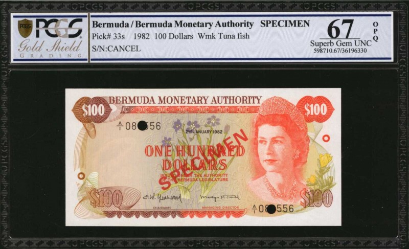 BERMUDA. Bermuda Monetary Authority. 1 to 100 Dollars, 1978-84. P-28s to 33s. Sp...