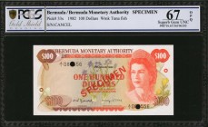 BERMUDA. Bermuda Monetary Authority. 1 to 100 Dollars, 1978-84. P-28s to 33s. Specimens. PCGS GSG Superb Gem Uncirculated 67 OPQ.

6 pieces in lot. ...