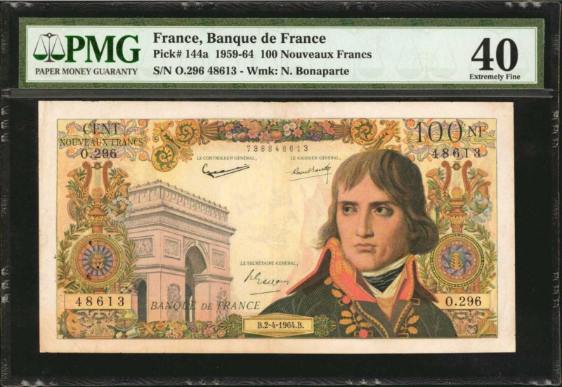 FRANCE. Banque de France. 100 Nouveaux Francs, 1959-64. P-144a. PMG Extremely Fi...