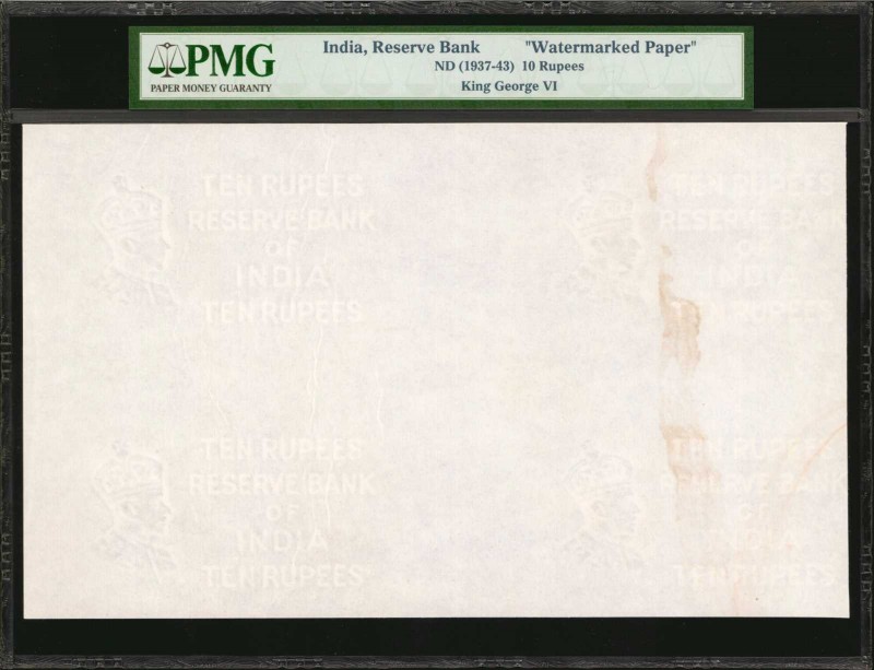 INDIA. Reserve Bank of India. 10 Rupees, ND (1937-43). P-Unlisted. Watermarked P...