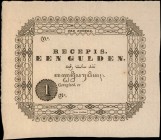 NETHERLANDS INDIES. Government. 1 Gulden, 1800. P-39r. Remainder. About Uncirculated.

Highly rare REMAINDER note, early date 1800 as unsigned remai...