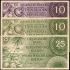 NETHERLANDS INDIES. Javasche Bank. 10 & 25 Gulden, 1946. P-89, 90 & 91. Very Fine to Extremely Fine.

3 pieces in lot. Pleasing original examples fr...