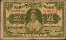 NETHERLANDS INDIES. Nederlandsch-Indie Muntbiljet. 2.5 Gulden, 1919. P-101. Fine.

Scarce first date and highest Queen Wilhelmina denomination of th...