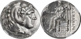 MACEDON. Kingdom of Macedon. Alexander III (the Great), 336-323 B.C. AR Tetradrachm (17.14 gms), Uncertain Mint. NGC MS, Strike: 5/5 Surface: 4/5.

...