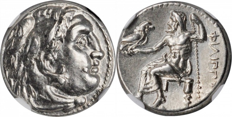 MACEDON. Kingdom of Macedon. Philip III, 323-317 B.C. AR Drachm (4.14 gms), Unce...