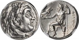 MACEDON. Kingdom of Macedon. Philip III, 323-317 B.C. AR Drachm (4.14 gms), Uncertain Mint in Asia Minor. NGC Ch AU, Strike: 5/5 Surface: 5/5.

Pr-P...