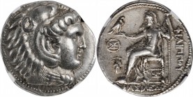 SYRIA. Seleukid Kingdom. Seleukos I Nikator as Satrap, 321-315 B.C. AR Tetradrachm (17.15 gms), Babylon II Mint, ca. 318/7-315 B.C. NGC EF, Strike: 4/...
