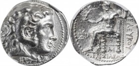 SYRIA. Seleukid Kingdom. Seleukos I Nikator, 312-281 B.C. AR Tetradrachm (17.10 gms), Seleukeia on the Tigris I Mint, ca. 300-281 B.C. NGC EF, Strike:...