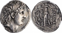 SYRIA. Seleukid Kingdom. Antiochos VII Sidetes, 138-129 B.C. AR Tetradrachm, Antioch on the Orontes Mint. NGC VF.

SC-2061.4b; HGC-9, 1067d. Obverse...