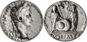 AUGUSTUS, 27 B.C.- A.D. 14. AR Denarius, Lugdunum Mint, 2 B.C.- A.D. 12. ICG VF-20.

RIC-207; RSC-43. Obverse: Laureate head right; Reverse: Caius a...